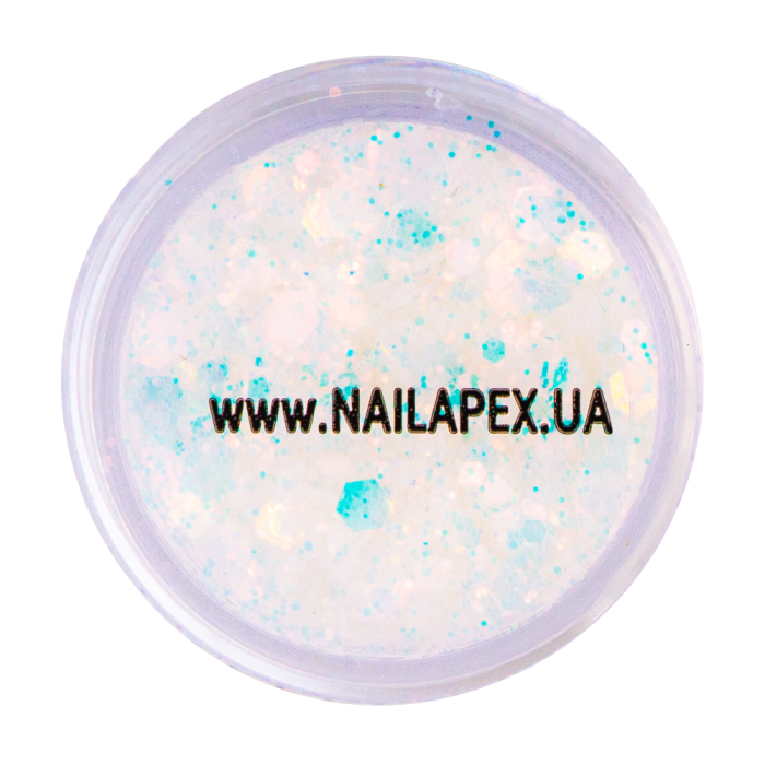 Блиск для нігтів брокат NailApex 1706br - рожеве сяйво