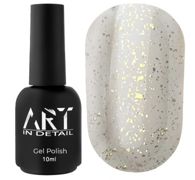 ART Top Shine Gold - топ для гель-лаку з дрібними золотими пластівцями, 10 мл