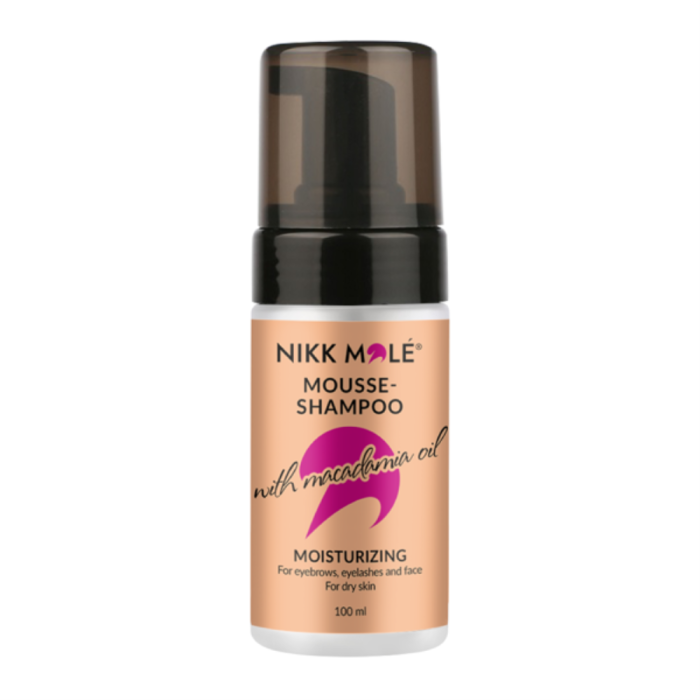 Мус-шампунь для очищення Nikk Mole Mousse-Shampoo With Macadamia, з олією макадамії, 100 мл