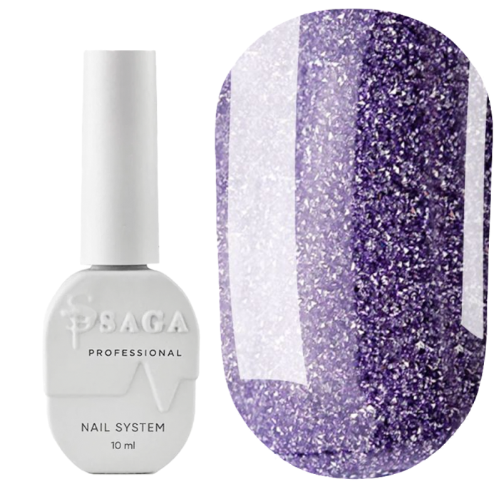 Гель-лак світловідбивний SAGA Professional Fiery Gel №09, фіолетовий, 10 мл