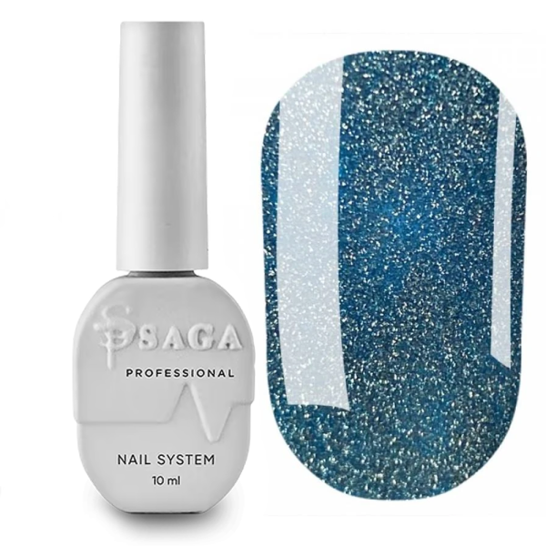Гель-лак світловідбивний SAGA Professional Fiery Gel №08, блакитний ,10 мл