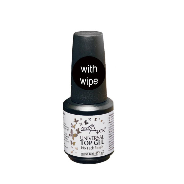 Nailapex Thick UV Top Gel - каучуковий топ, з липким шаром, 15 мл