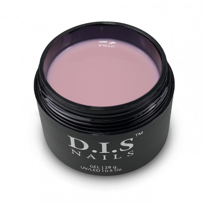 DIS Nails Hard Latte - камуфлирующий твердый гель, молочно-розовый, 28 г