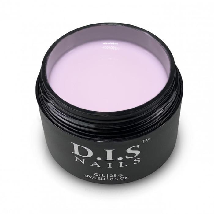 DIS Nails Hard Milky Pink - камуфлирующий твердый гель, молочно-розовый, 28 г