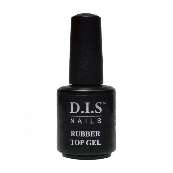 Топ каучуковий із липким шаром DIS Nails Rubber Top Gel Wipe, 15 мл