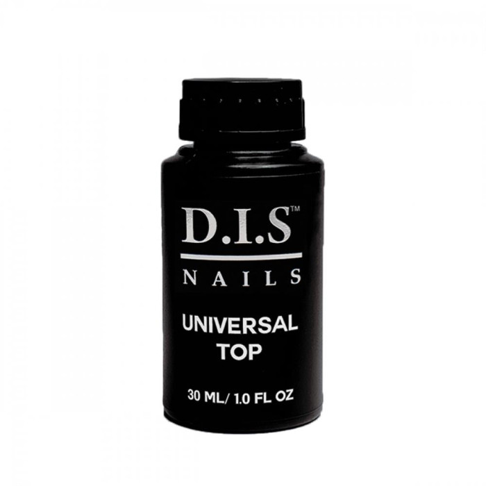 DIS Nails Universal Top No Wipe - топ без липкого шару, без УФ, 30 мл