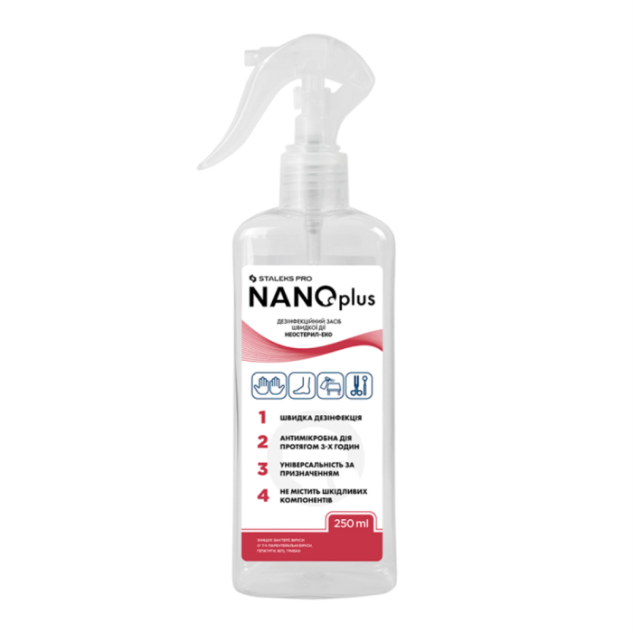 Дезинфекционное средство для кожи и поверхностей NANOplus Staleks Pro, 250 мл