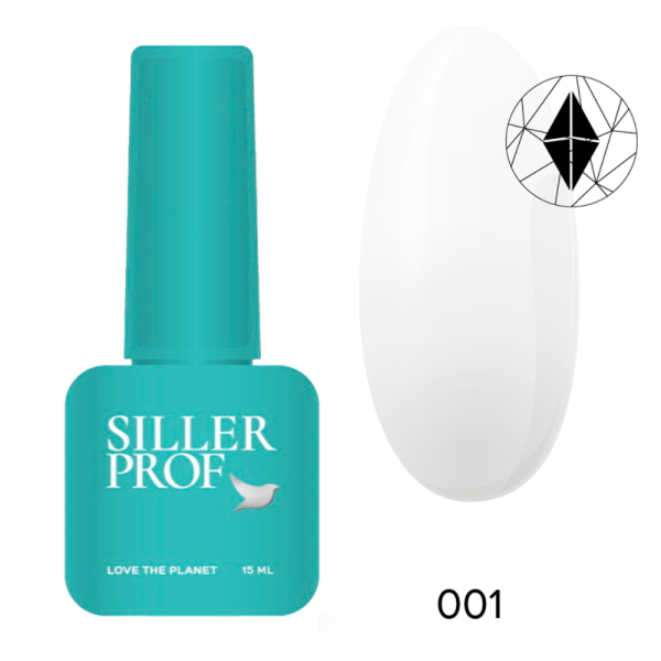 Siller Bottle Gel №01 - гель для нарощування, білий, 15 мл