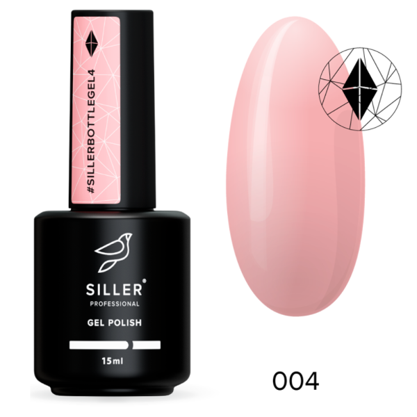 Siller Bottle Gel №04 - гель для нарощування, блідо-персиковий, 15 мл