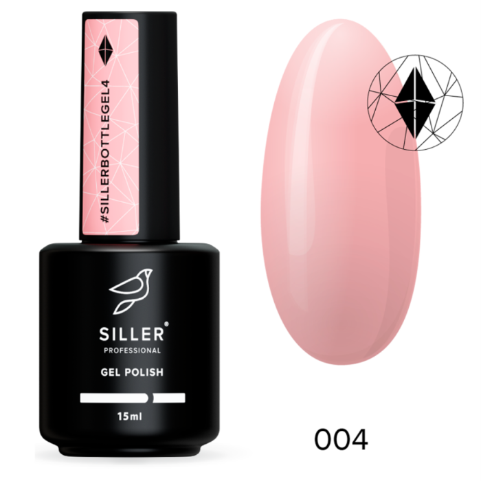 Siller Bottle Gel №04 - гель для нарощування, блідо-персиковий, 15 мл