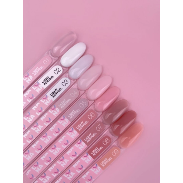 Рідкий акрил-гель LUNA Light Acrygel № 03, молочний, 13 мл