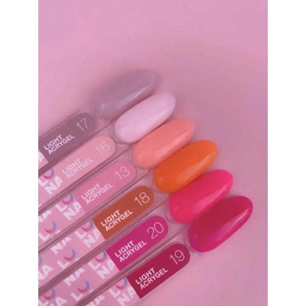 Рідкий акрил-гель LUNA Light Acrygel №16, рожевий, 13 мл