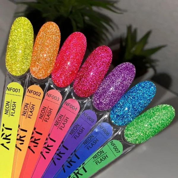 Гель-лак светоотражающий ART NEON FLASH №005, сиреневый неон, 6 мл