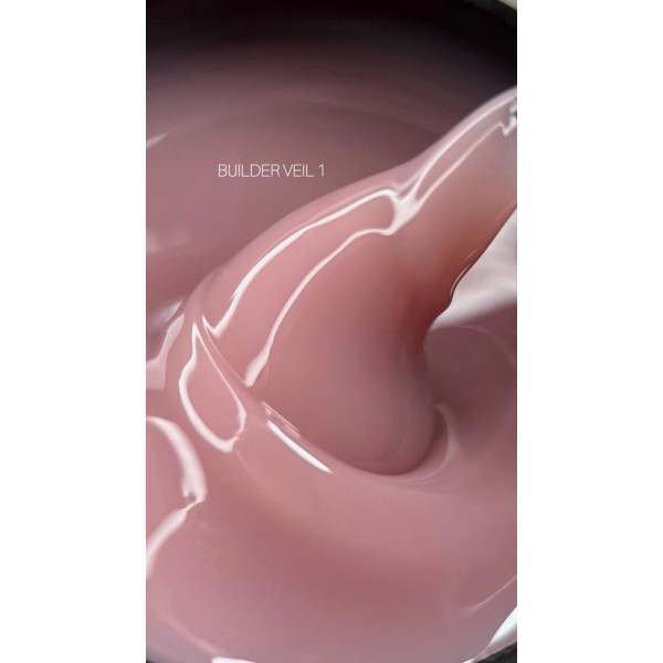 SAGA Professional Builder Gel Veil № 01 Cover Pink - гель для наращиванния, теплый розовый, 15 мл