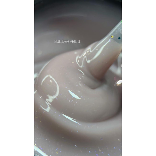SAGA Professional Builder Gel Veil № 03 Shimmer - гель для наращиванния, бежевый с шиммером, 30 мл