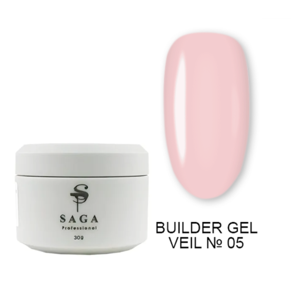 SAGA Professional Builder Gel Veil № 05 Nude - гель для наращиванния, натуральный, 30 мл