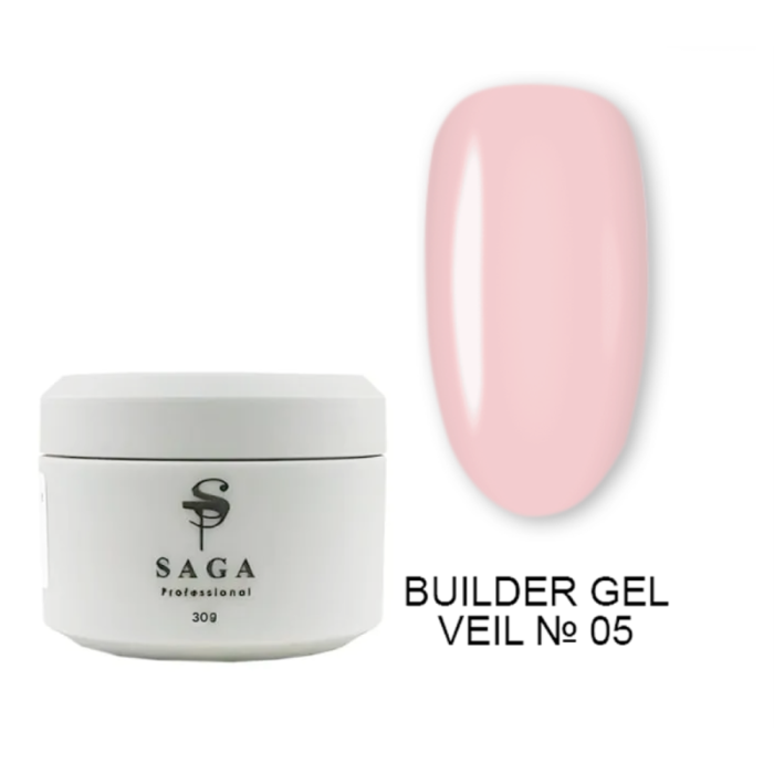 SAGA Professional Builder Gel Veil № 05 Nude - гель для наращиванния, натуральный, 30 мл