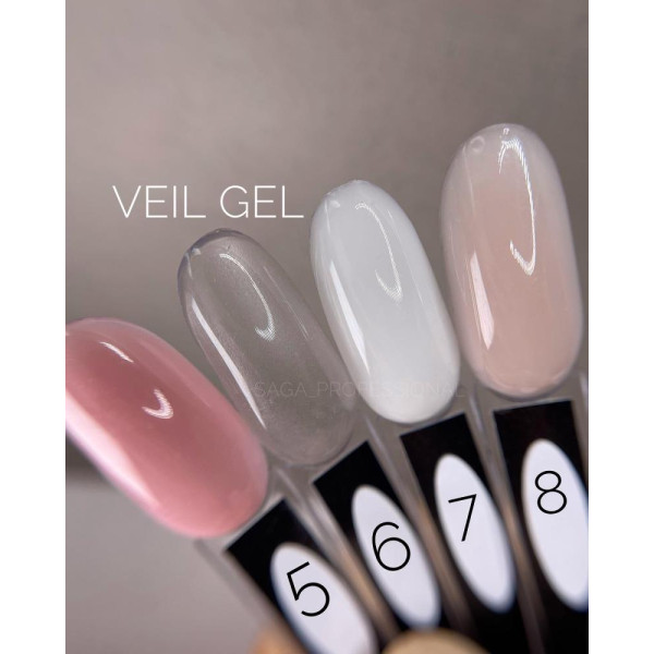 SAGA Professional Builder Gel Veil № 08 - гель для наращиванния, бежевый, 30 мл