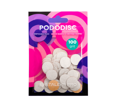 Змінні файли білі для педикюрного диска Pododisc Staleks Pro S, 100 грит (50 шт.)
