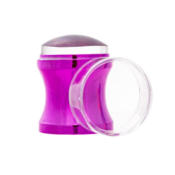 Великий односторонній силіконовий штамп і скрапер для стемпінгу, малиновий