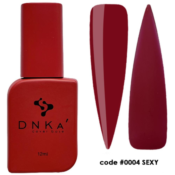 База камуфлирующая DNKa Cover Base №0004 Sexy, классический бордово-красный, 12 мл