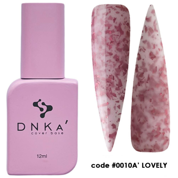 База камуфлююча DNKa Cover Base №0010A' Lovely, рожева з поталлю, 12 мл