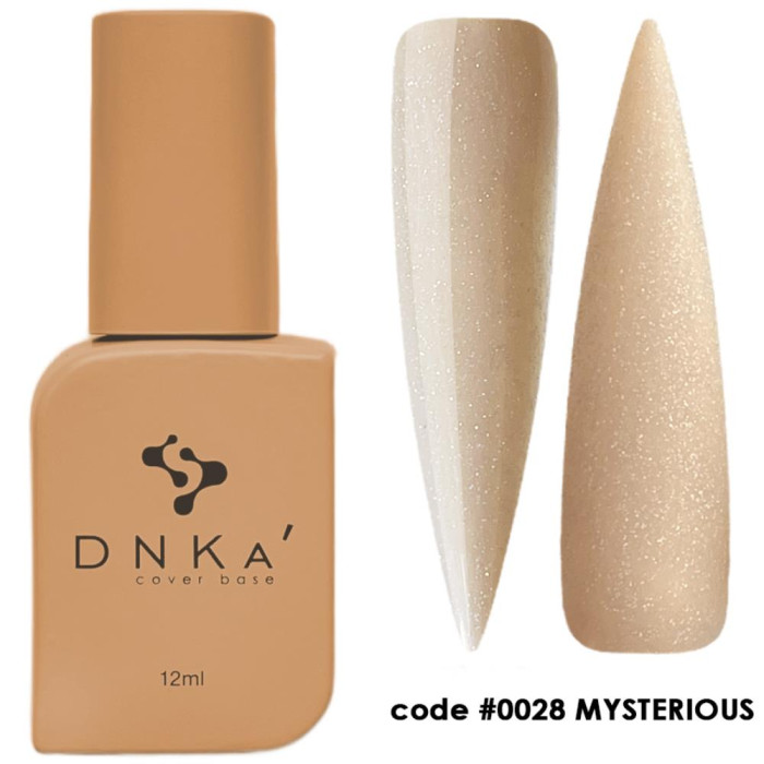 База камуфлююча DNKa Cover Base №0028 Mysterious, пісочна з голограмним шиммером, 12 мл
