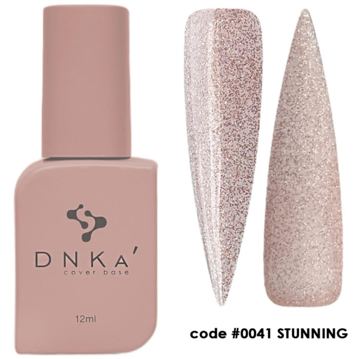 База камуфлирующая DNKa Cover Base №0041 Stunning, персиковая с розовым шимером, 12 мл