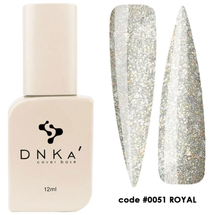 DNKa Cover Base №0051 Royal - світловідбивна база (прозора золота поталь), 12 мл