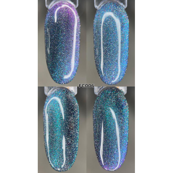 Гель-лак світловідбивний ART Flash Cat Chameleon №FC006, смарагдовий, 6 мл