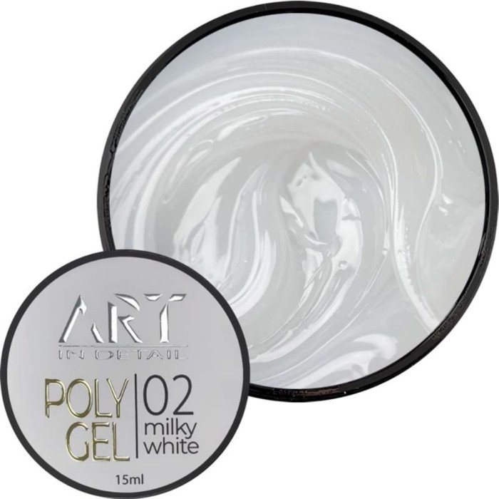 ART POLYGEL №02 Milky White - полигель, 15 мл