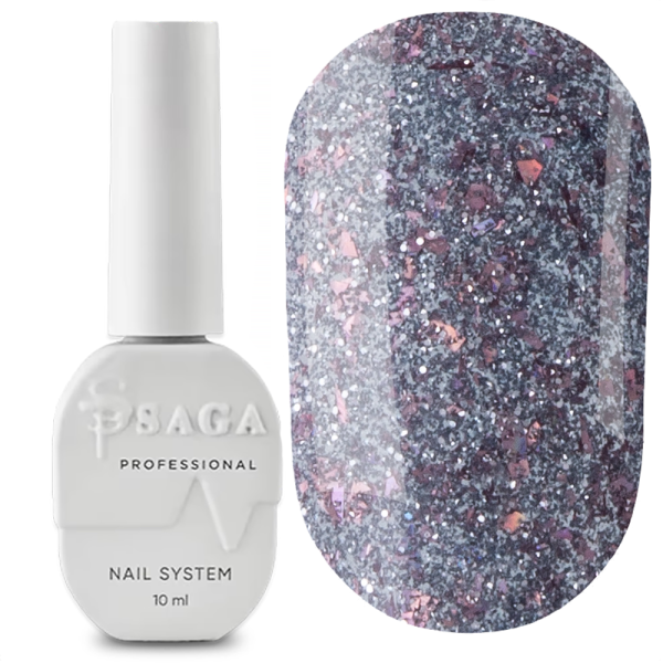 Гель-лак светоотражающий SAGA Professional Fiery Gel №32, голубой, 10 мл