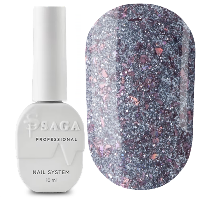 Гель-лак світловідбивний SAGA Professional Fiery Gel №32, блакитний, 10 мл