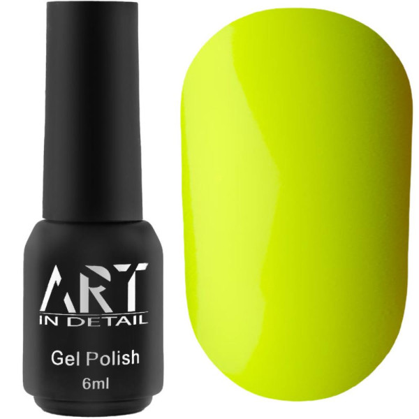 Гель-лак неоновий ART NEON №N008, жовтий, 6 мл