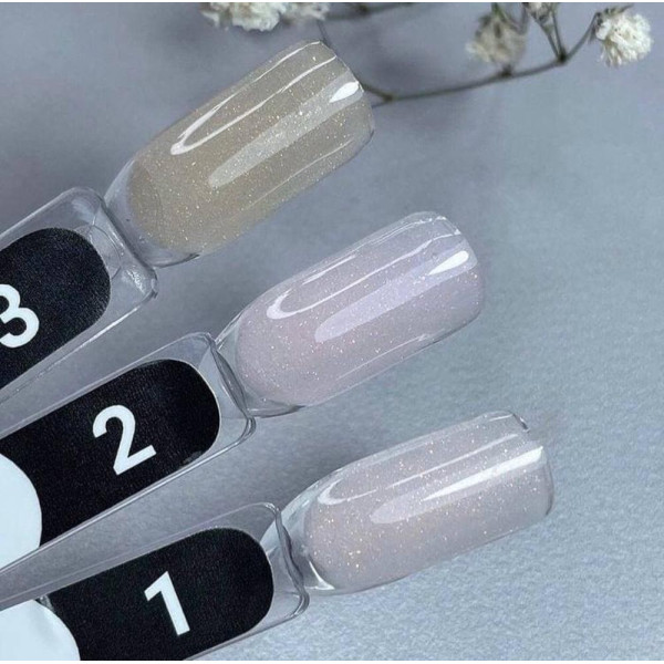Siller Poly Gel With Glitter № 3 - полигель с глиттером (золотой песок), 30 мл