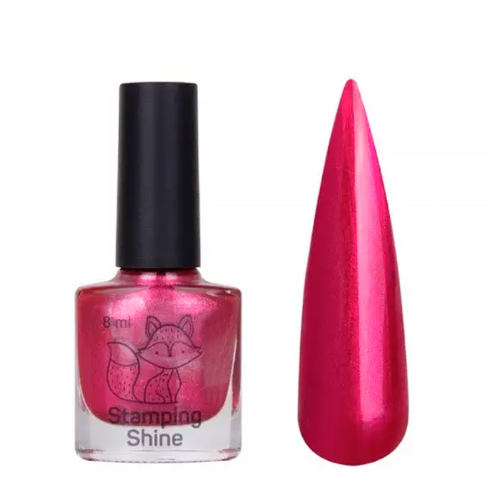 Лак-фарба для стемпінгу Saga Professional Stamping Shine №05 хром, без липкого шару, 8 мл
