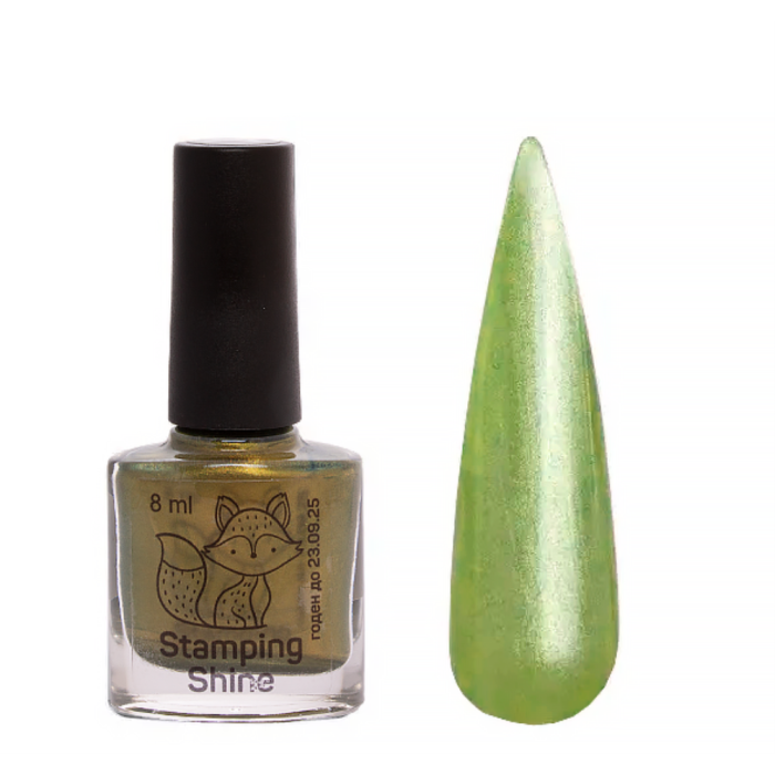 Лак-фарба для стемпінгу Saga Professional Stamping Shine №07 хром, без липкого шару, 8 мл