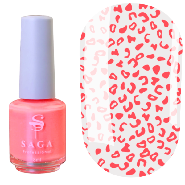 Лак-фарба для стемпінгу Saga Professional Stamping Paint Neon №1, без липкого шару, 8 мл