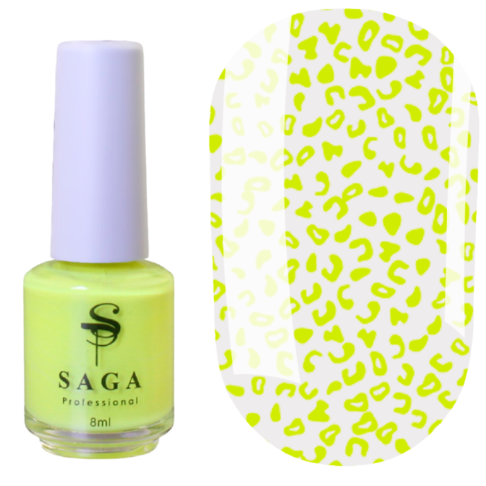 Лак-фарба для стемпінгу Saga Professional Stamping Paint Neon №3, без липкого шару, 8 мл