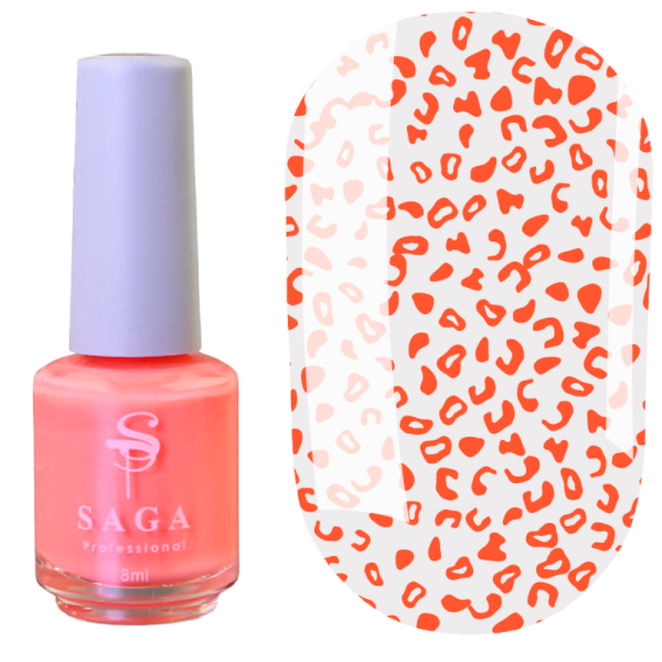 Лак-фарба для стемпінгу Saga Professional Stamping Paint Neon №5, без липкого шару, 8 мл