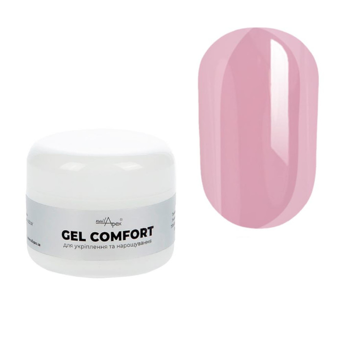 Nailapex Comfort Gel №07 - гель моделюючий без опилу, ніжно-рожевий, 30 г