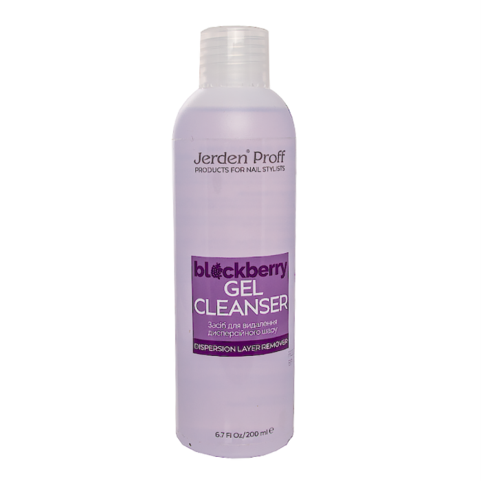 Засіб для зняття липкого шару Jerden Proff Gel Cleanser Blackberry, з ароматом ожини, 200 мл