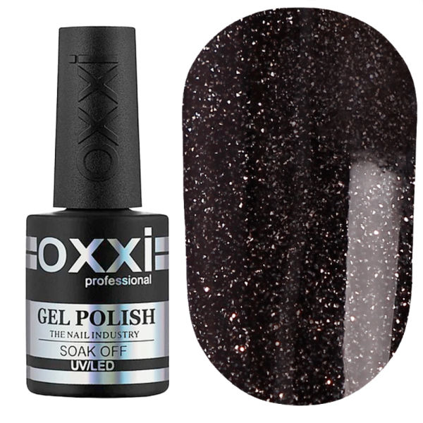 Гель-лак світловідбивний Oxxi Professional Disco BOOM №014, чорний, 10 мл