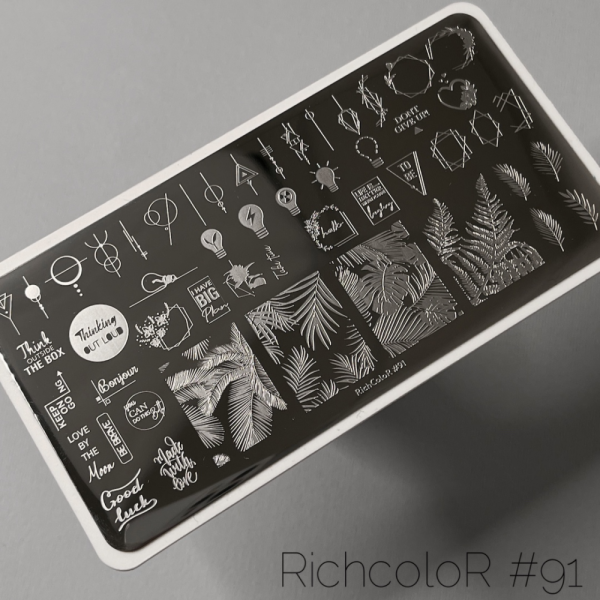 Пластина для стемпінгу RichColor - 091, візерунки, природа