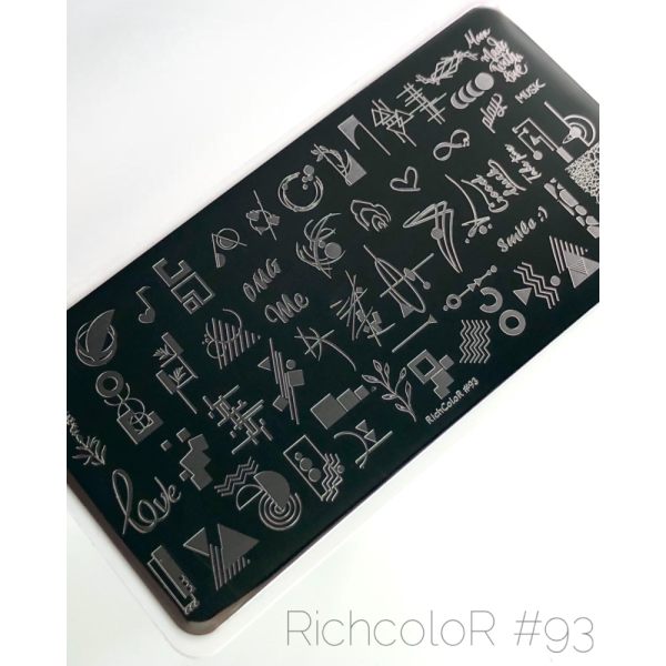 Пластина для стемпинга RichColor - 093, абстракция