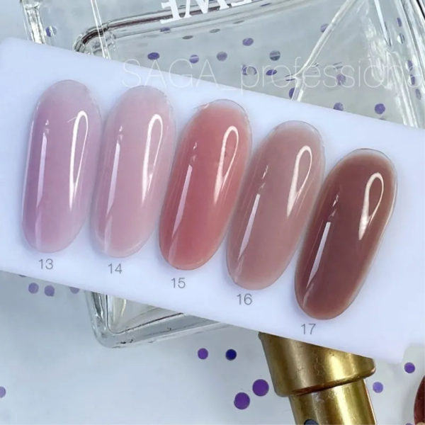 SAGA Professional Liquid Gel № 15 - рідкий гель для нарощування, 15 мл