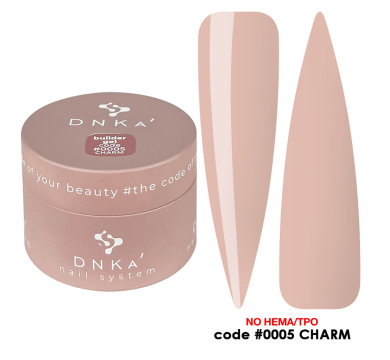 Гель для нарощування DNKa Builder Gel New Formula #0005 Charm, нюдовий, 15 мл