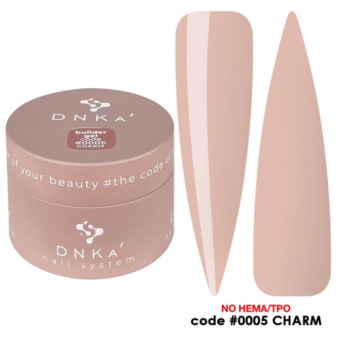 Гель для наращивания DNKa Builder Gel New Formula #0005 Charm, светло-нюдовый, 30 мл