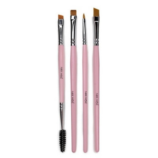 Набір пензлів Nikk Mole для брів Pink 4