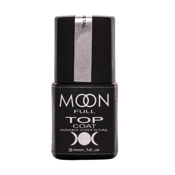 MOON Full Top Coat Nano Crystal - топ без липкого шару, без УФ фільтру, стійкий до подряпин, 8 мл